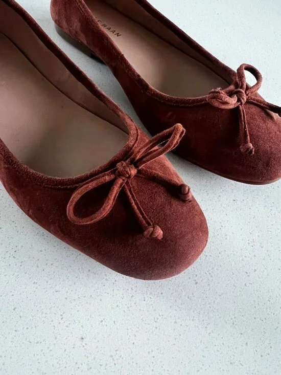 COLE HAAN Women's Yara Soft Ballet brown suede Flats SIZE 6 - Picture 9 of 9